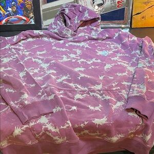 Volcom Maroon and White Patterned Hoodie